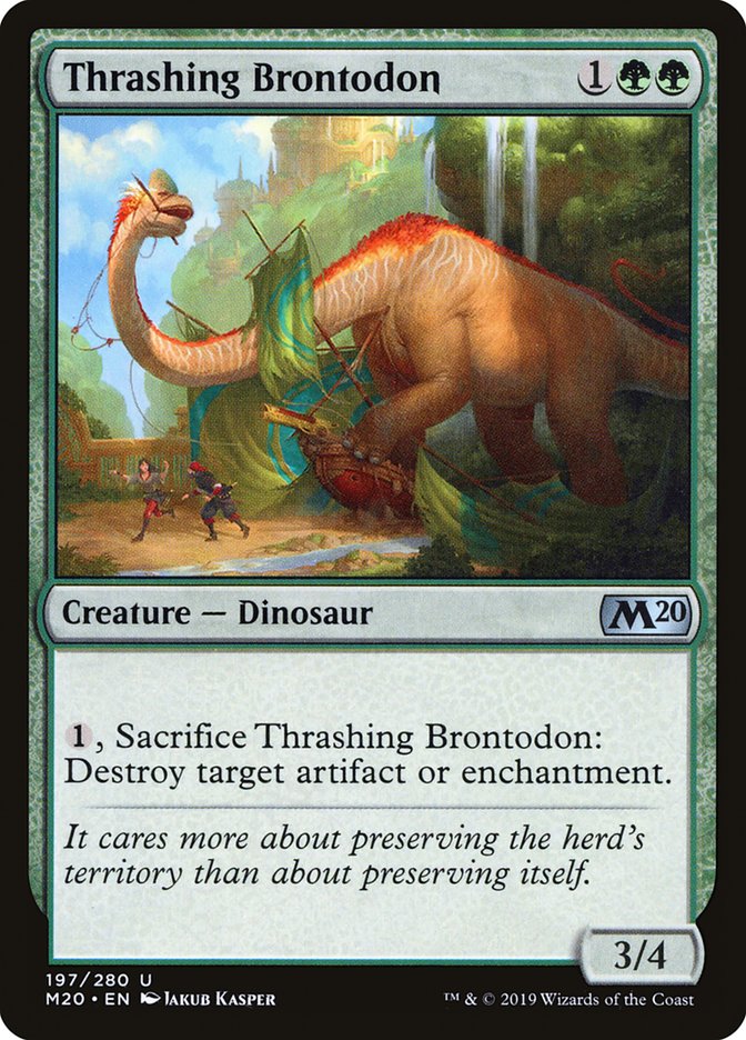 Thrashing Brontodon [Core Set 2020] Foil