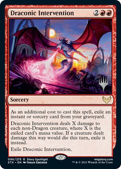 Draconic Intervention (Promo Pack) [Strixhaven: School of Mages Promos] Foil