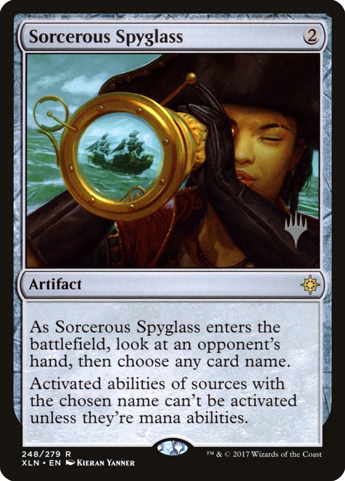 Sorcerous Spyglass (Promo Pack) [Ixalan Promos] Foil
