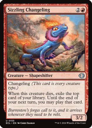 Sizzling Changeling  [Lorwyn Eclipsed] Foil