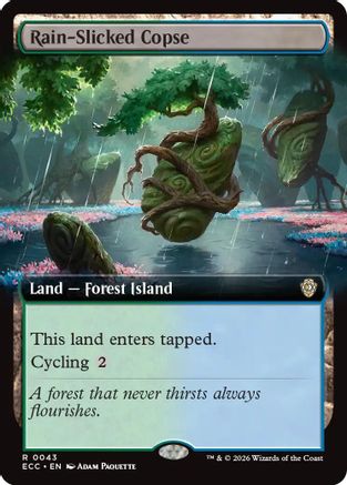 Rain-Slicked Copse (Extended Art)  [Commander: Lorwyn Eclipsed]