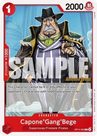 Capone"Gang"Bege (OP14-003) - [The Azure Sea's Seven Release Event Cards]