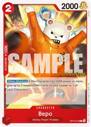 Bepo (OP14-012) - [The Azure Sea's Seven Release Event Cards]
