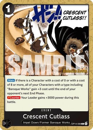 Crescent Cutlass (OP14-098) - [The Azure Sea's Seven Release Event Cards]
