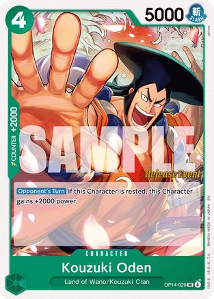 Kouzuki Oden (OP14-026) - [The Azure Sea's Seven Release Event Cards]