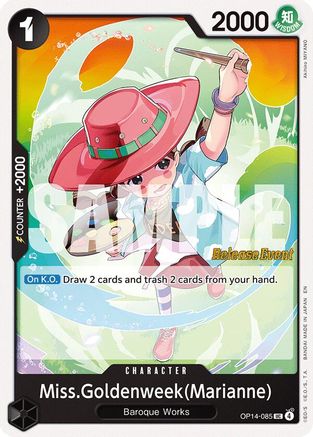 Miss.Goldenweek(Marianne) (OP14-085) - [The Azure Sea's Seven Release Event Cards]