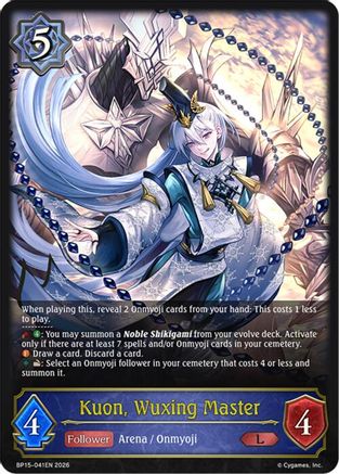 Kuon, Wuxing Master