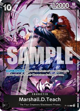 Marshall.D.Teach (Event Pack Vol. 8) (P-100) - [One Piece Promotion Cards] Foil