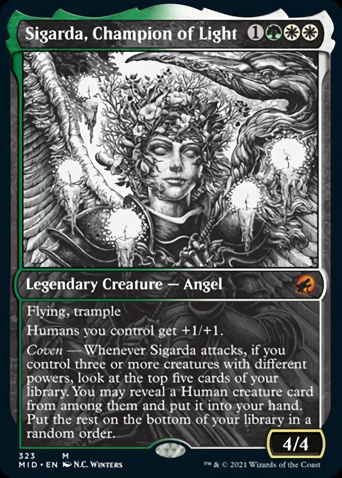 Sigarda, Champion of Light (Showcase) [Innistrad: Midnight Hunt] Foil