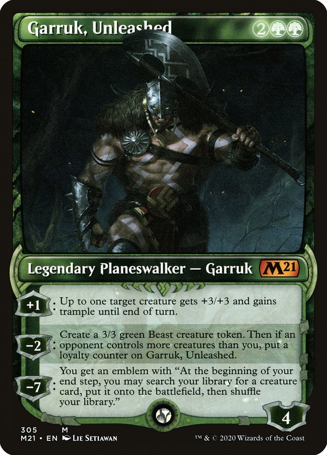 Garruk, Unleashed (Showcase) [Core Set 2021] Foil
