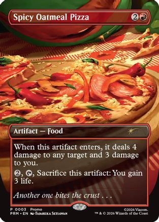 Spicy Oatmeal Pizza (Borderless)  [Unique and Miscellaneous Promos]