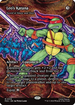 Leo's Katana - Sword of Sinew and Steel (Borderless)  [Teenage Mutant Ninja Turtles Eternal-Legal] Foil