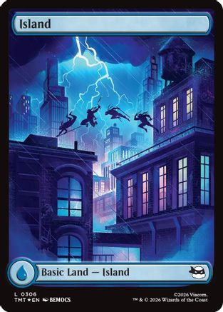 Island (0306) (Surge Foil)  [Teenage Mutant Ninja Turtles] Foil