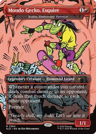 Mondo Gecko, Esquire - Kediss, Emberclaw Familiar  [Secret Lair Drop Series] Foil