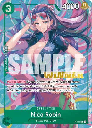 Nico Robin (Heroines Battle Winner Pack) (P-111) - [One Piece Promotion Cards] Foil