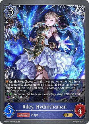 Riley, Hydroshaman