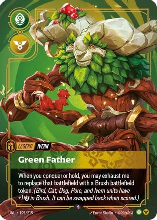 Ivern - Green Father (195/219) - Riftbound - [Unleashed] Foil