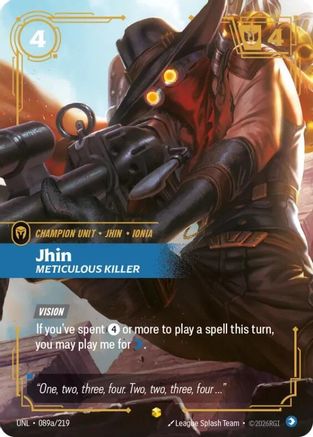 Jhin - Meticulous Killer (Alternate Art) (089a/219) - Riftbound - [Unleashed] Foil