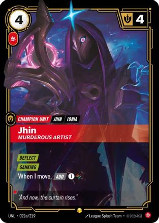 Jhin - Murderous Artist (Alternate Art) (022a/219) - Riftbound - [Unleashed] Foil