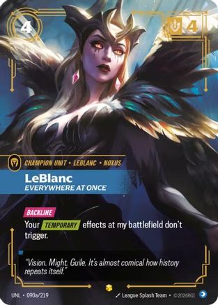 LeBlanc - Everywhere At Once (Alternate Art) (090a/219) - Riftbound - [Unleashed] Foil