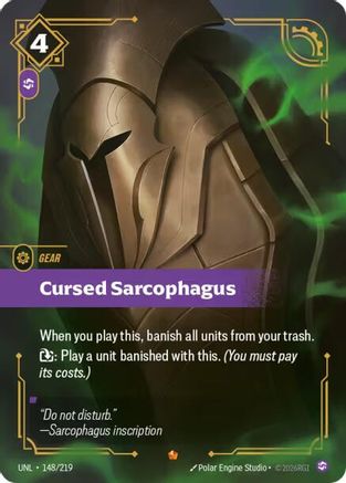 Cursed Sarcophagus (148/219) - Riftbound - [Unleashed] Foil