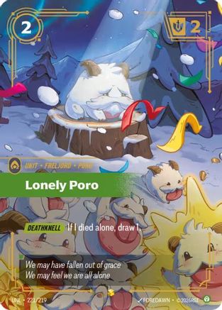 Lonely Poro (Overnumbered) (221/219) - Riftbound - [Unleashed] Foil