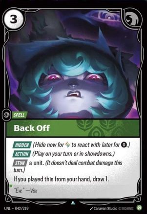 Back Off (042/219) - Riftbound - [Unleashed]