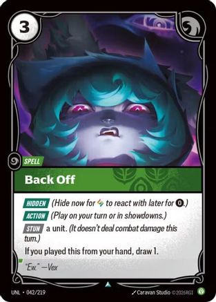 Back Off (042/219) - Riftbound - [Unleashed]