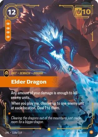 Elder Dragon (Alternate Art) (118a/219) - Riftbound - [Unleashed] Foil