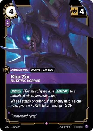 Kha'Zix - Mutating Horror (143/219) - Riftbound - [Unleashed] Foil