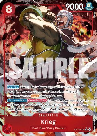Krieg (OP15-008) (Alternate Art) (OP15-008) - [Adventure on Kami's Island] Foil