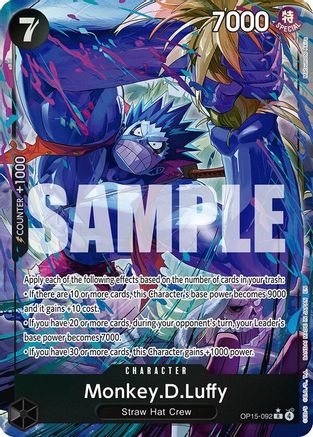 Monkey.D.Luffy (OP15-092) (Alternate Art) (OP15-092) - [Adventure on Kami's Island] Foil
