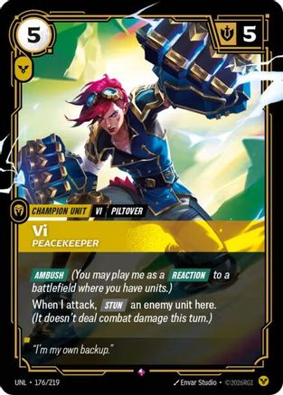 Vi - Peacekeeper (176/219) - Riftbound - [Unleashed] Foil