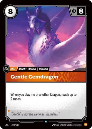 Gentle Gemdragon (104/219) - Riftbound - [Unleashed] Foil