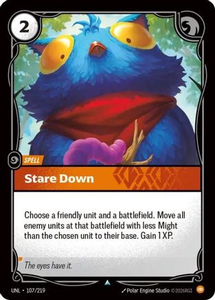 Stare Down (107/219) - Riftbound - [Unleashed] Foil