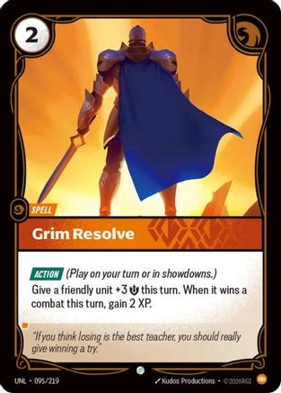 Grim Resolve (095/219) - Riftbound - [Unleashed] Foil