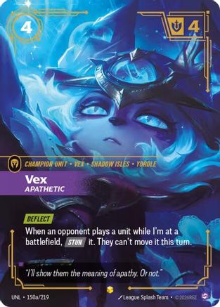 Vex - Apathetic (Alternate Art) (150a/219) - Riftbound - [Unleashed] Foil