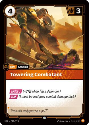 Towering Combatant (099/219) - Riftbound - [Unleashed] Foil