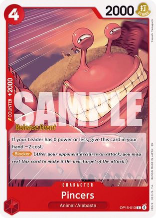 Pincers (OP15-013) - [Adventure on Kami's Island Release Event Cards]