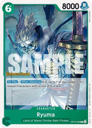 Ryuma (OP15-036) - [Adventure on Kami's Island Release Event Cards]
