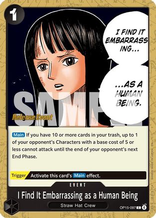 I Find It Embarrassing as a Human Being (OP15-097) - [Adventure on Kami's Island Release Event Cards]