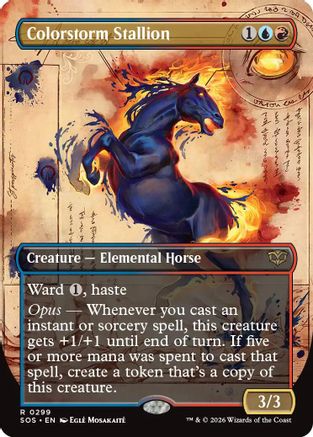 Colorstorm Stallion (Borderless)  [Secrets of Strixhaven] Foil