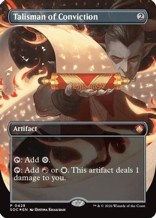 Talisman of Conviction (Borderless)  [Commander: Secrets of Strixhaven] Foil