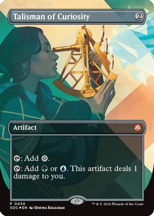Talisman of Curiosity (Borderless)  [Commander: Secrets of Strixhaven] Foil
