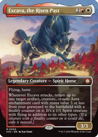 Excava, the Risen Past (Borderless)  [Commander: Secrets of Strixhaven] Foil