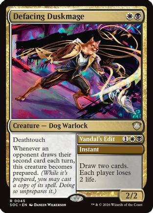 Defacing Duskmage  [Commander: Secrets of Strixhaven]