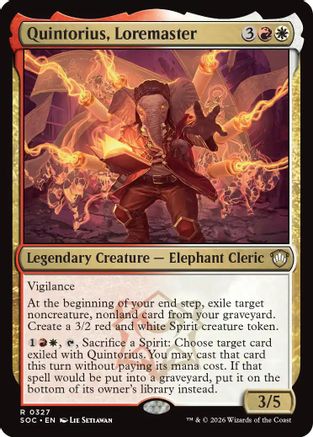 Quintorius, Loremaster  [Commander: Secrets of Strixhaven]
