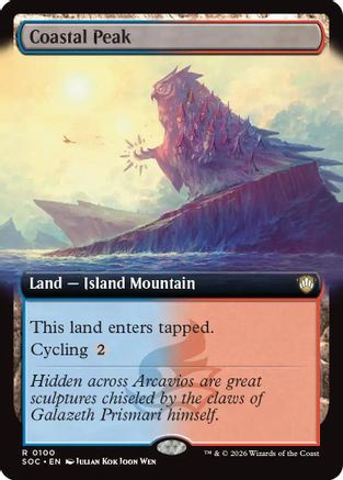 Coastal Peak (Extended Art)  [Commander: Secrets of Strixhaven]