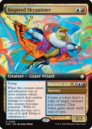 Inspired Skypainter (Extended Art)  [Commander: Secrets of Strixhaven]