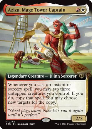 Aziza, Mage Tower Captain (Extended Art)  [Secrets of Strixhaven] Foil